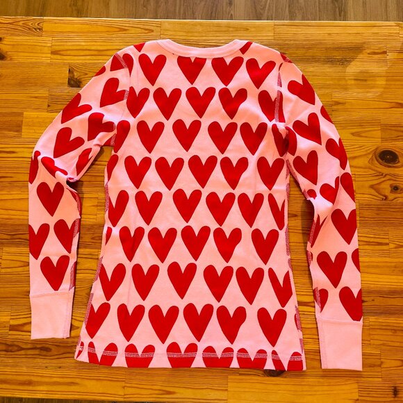 NWOT Hanna Andersson Valentine Heart Pajamas Set (Top and Bottom) Size XS - Picture 4 of 10